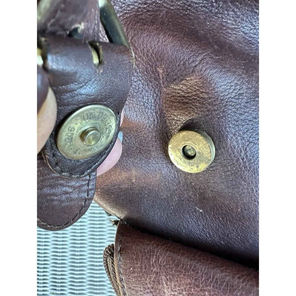 Bosca Essentials Brown Leather Backpack Rucksack Travel Bag Vintage Style